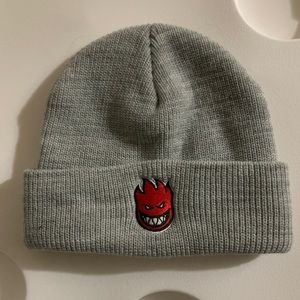 Grey spitfire beanie